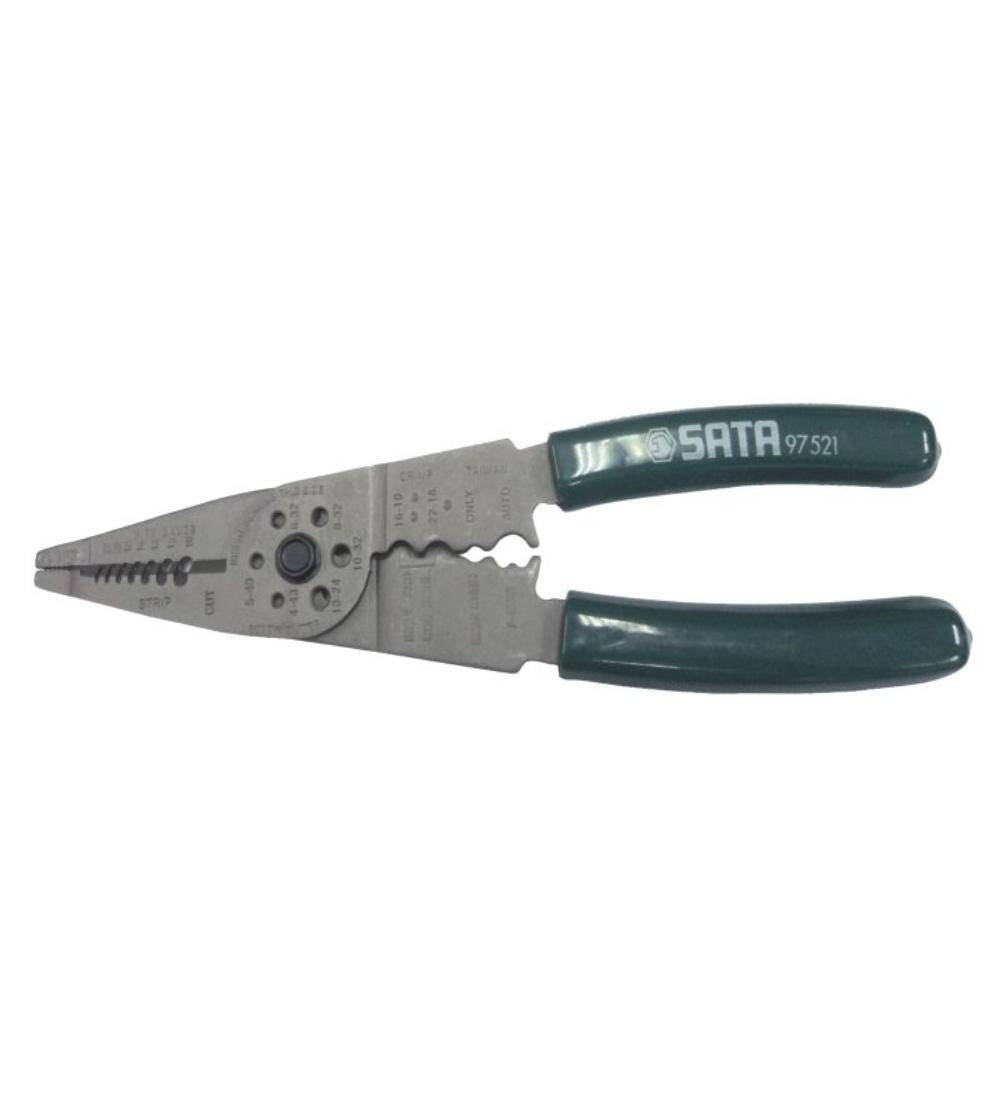 Kìm tuốt dây và bấm cos đa năng 7-trong-1 kích thước 8 inch (200mm) SATA 97521