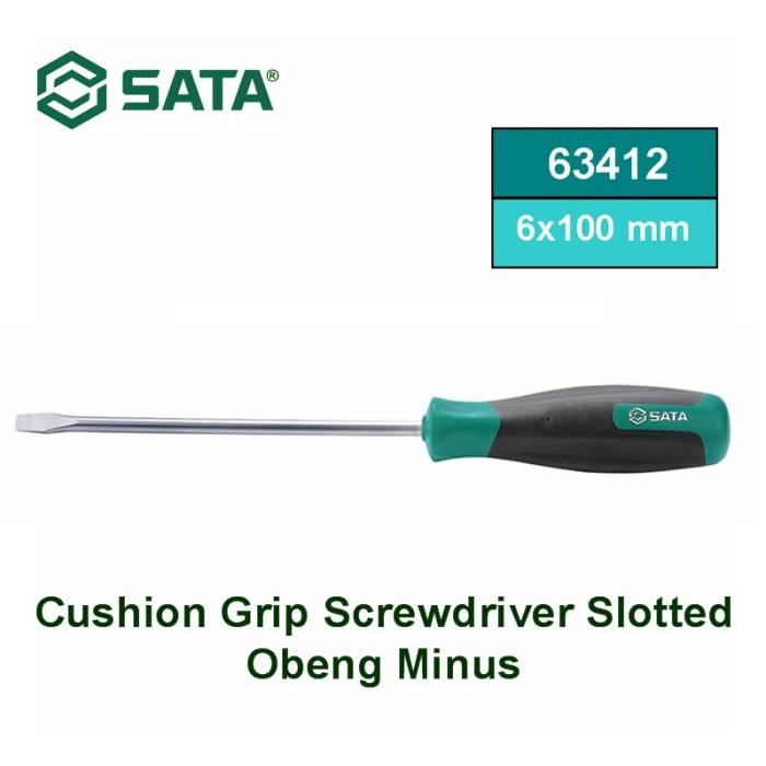 Tuốc nơ vít đầu dẹp loại T kích thước 6x100mm SATA 63412