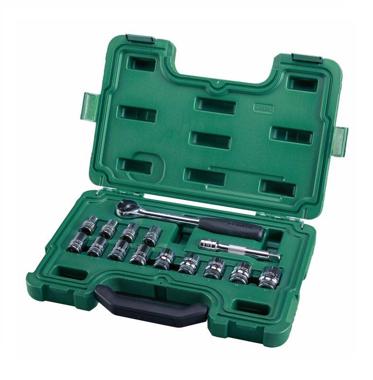 Bộ đầu tuýp 15 chi tiết hệ mét đầu khẩu 1/2 inch SATA 09525