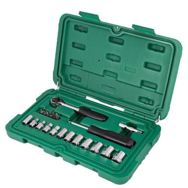 Bộ đầu tuýp 21 chi tiết đầu khẩu 1/4 inch (hệ mét) SATA 09521