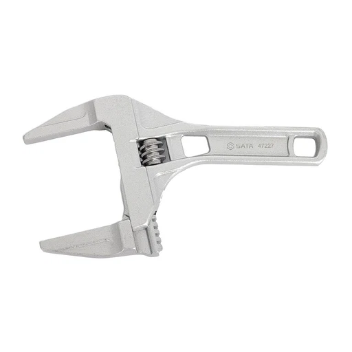 Mỏ lết ngàm rộng thân ngắn làm từ hợp kim nhôm cao cấp SATA 47227