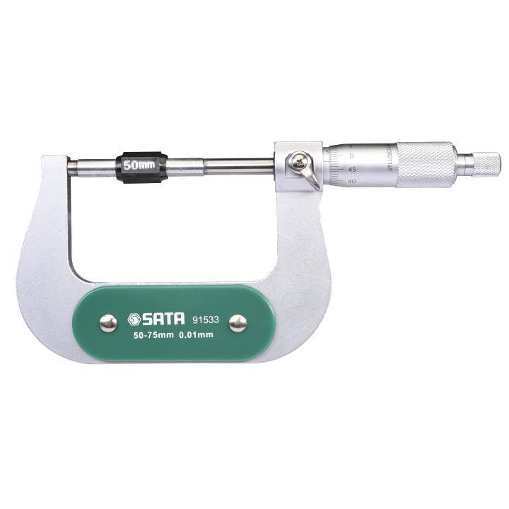 Thước kẹp panme cơ khí đo ngoài (Outside Micrometer) 50-75mm SATA 91533