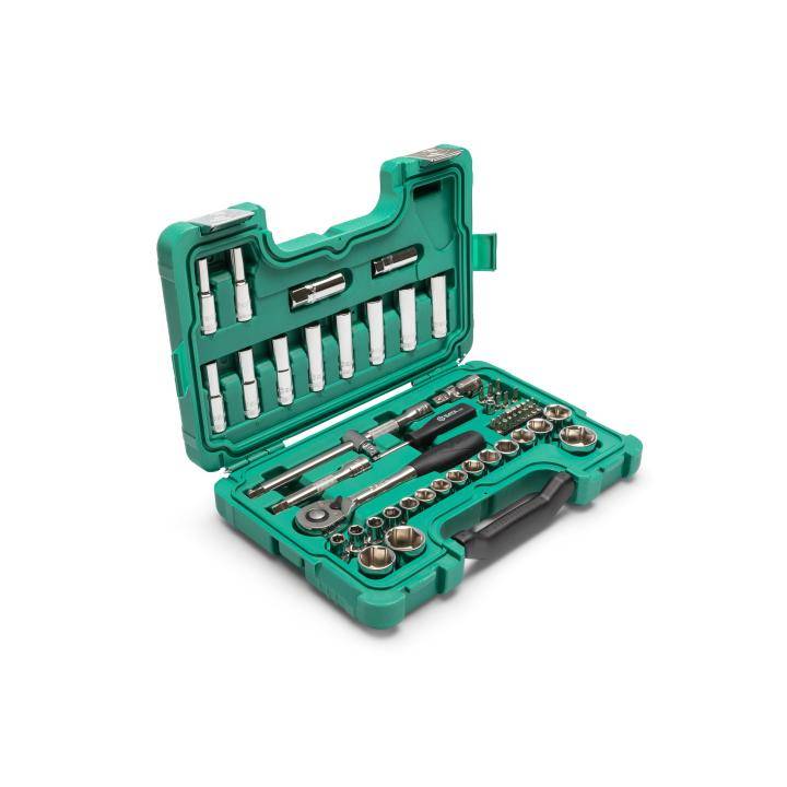 Bộ đầu tuýp (đầu khẩu) đa năng 60 chi tiết SATA 09007