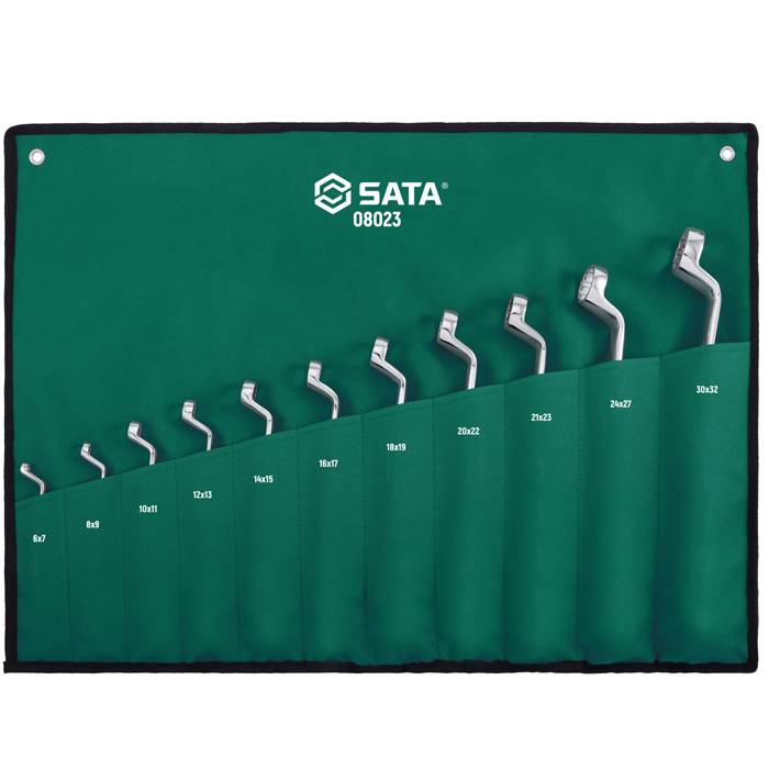 Bộ cờ lê hai đầu vòng lệch sâu (Deep Offset) 11 chi tiết SATA 08023