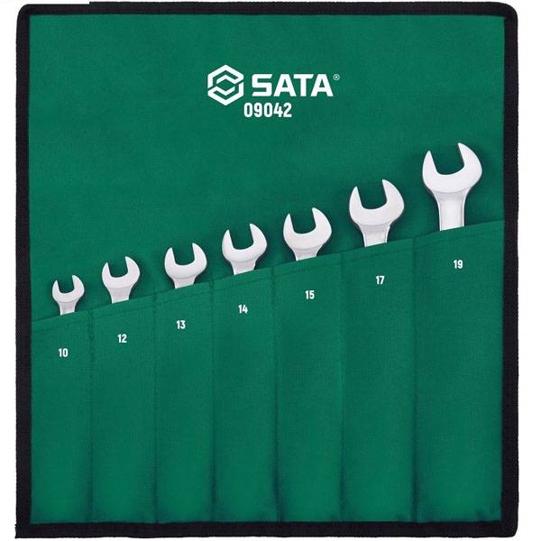 Bộ cờ lê vòng miệng tự động đầu lắt léo (gập gù) gồm 7 chi tiết SATA 09042