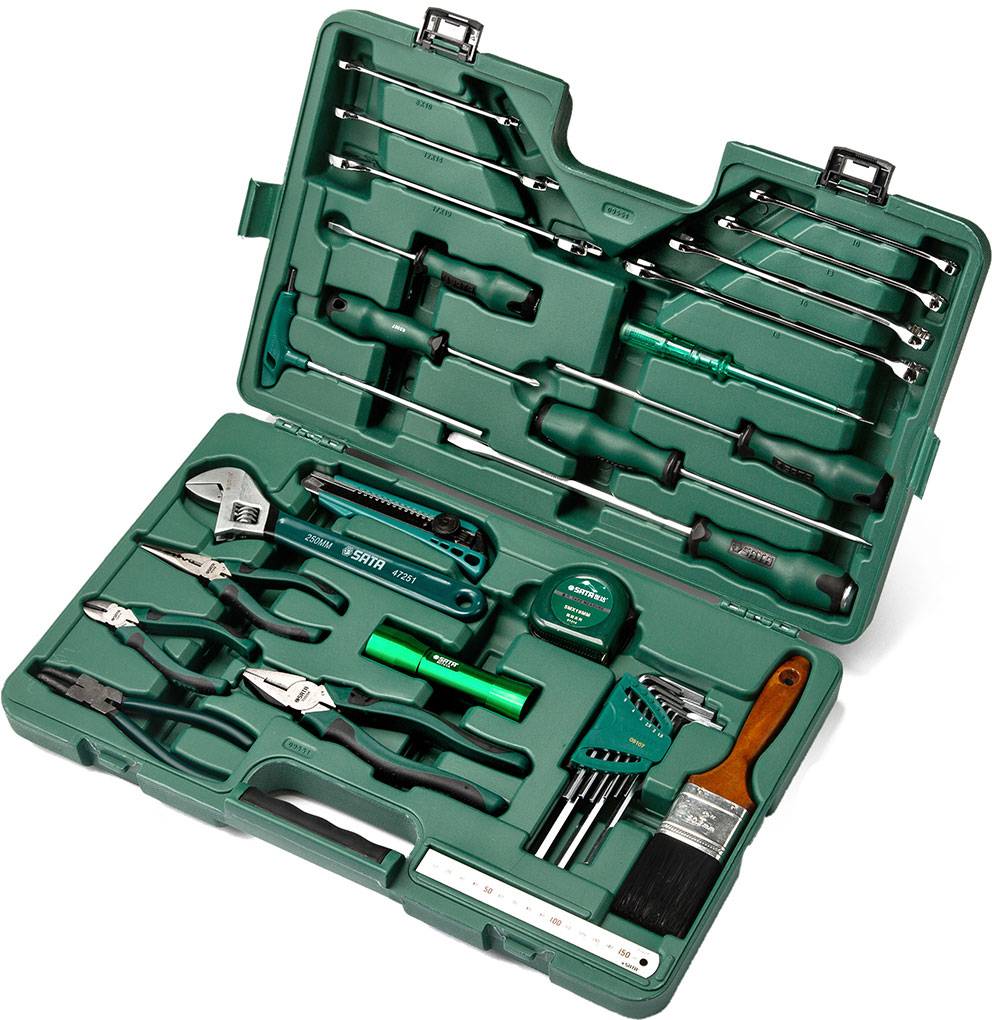 Bộ dụng cụ sửa chữa và bảo trì thang máy chuyên nghiệp gồm 33 chi tiết SATA 09551