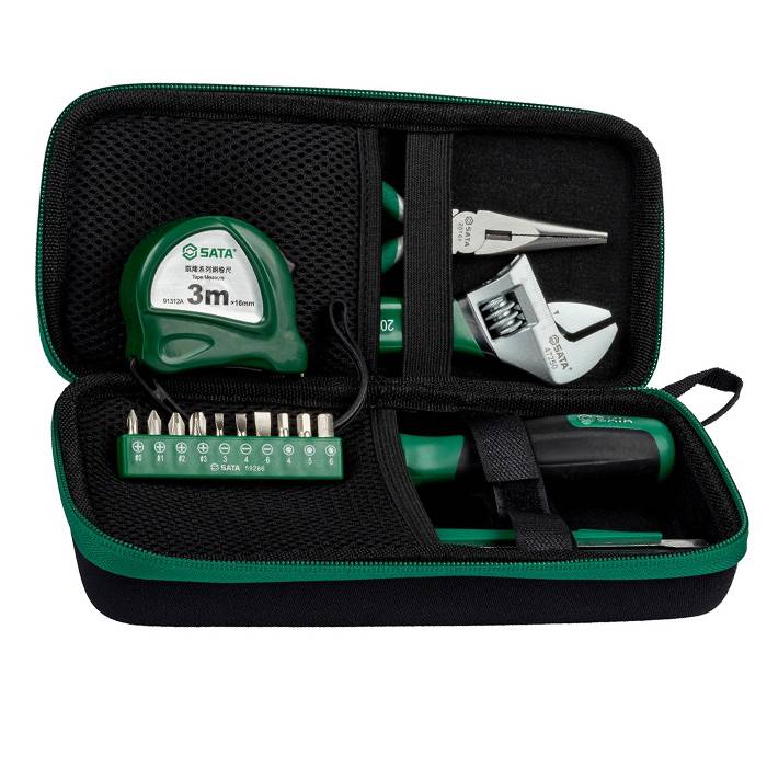 Bộ dụng cụ sửa chữa cơ bản gồm 15 chi tiết SATA 06001A