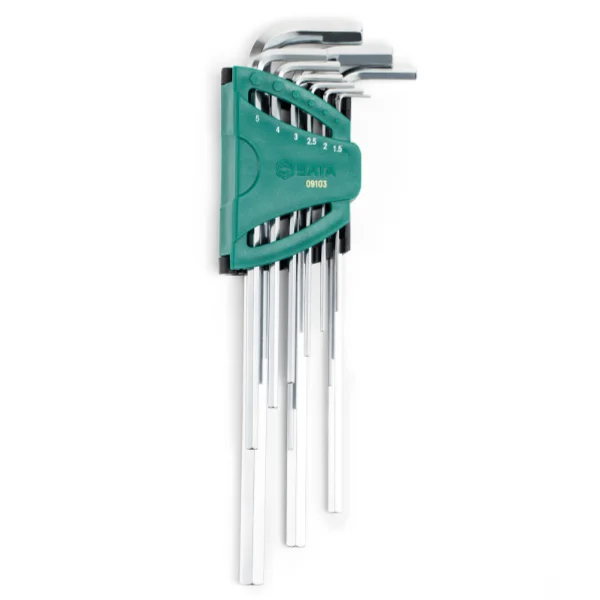 Bộ lục giác đầu bằng thân siêu dài 9 chi tiết hệ mét SATA 09103