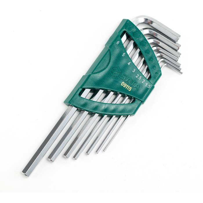 Bộ lục giác đầu bằng dáng dài 7 chi tiết hệ mét SATA 09115