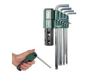 Bộ lục giác đầu bi loại dài 9 chi tiết (hệ mét) SATA 09124