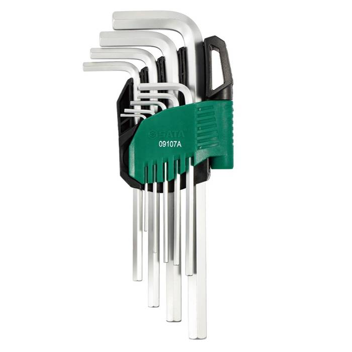Bộ lục giác đầu bằng loại dài gồm 9 chi tiết hệ mét SATA 09107A