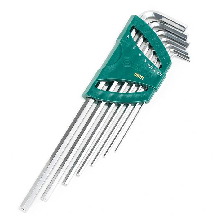 Bộ lục giác đầu bằng thân dài 7 chi tiết hệ mét SATA 09111