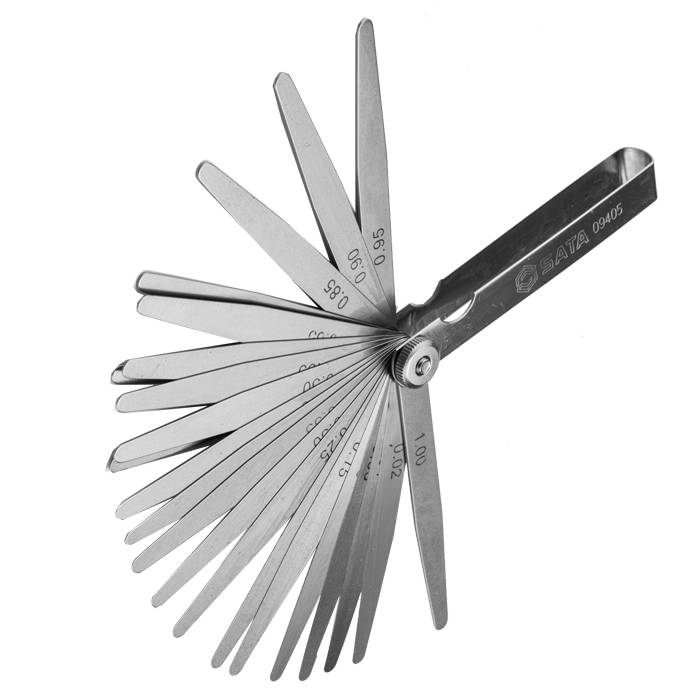 Bộ thước lá (dưỡng đo độ dày / đo khe hở) cao cấp gồm 23 lá SATA 09405