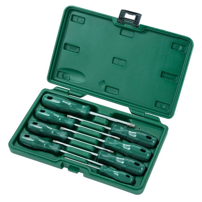 Bộ tua vít (tuốc nơ vít) đầu sao / hoa thị (Torx) gồm 8 chi tiết SATA 09305