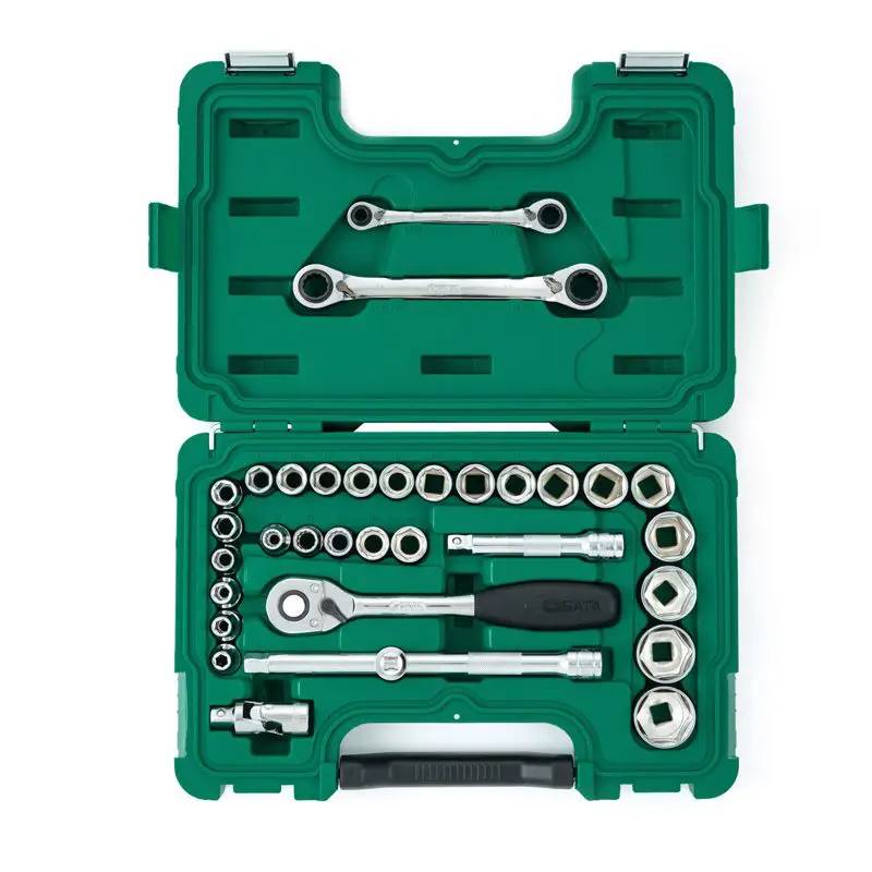 Bộ đầu tuýp (đầu khẩu) và cờ lê tự động 33 chi tiết chuẩn 1/2 inch SATA 09099