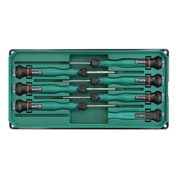 Bộ 6 tua vít điện tử đầu dẹp (vít hai cạnh) siêu nhỏ cao cấp SATA 09311