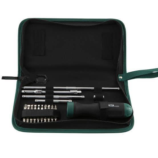 Bộ tua vít cần tự động (bánh cóc đảo chiều) gồm 26 chi tiết SATA 09343
