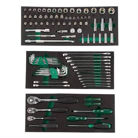 Bộ dụng cụ bảo trì cơ khí chuyên nghiệp gồm 118 chi tiết cao cấp SATA 09960