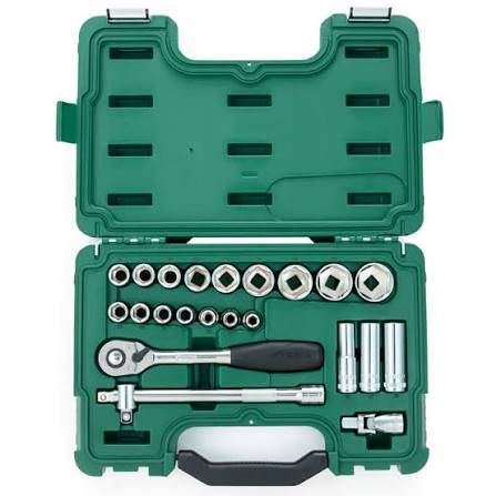 Bộ đầu tuýp (đầu khẩu) lục giác hệ mét cốt 1/2 inch SATA 09005