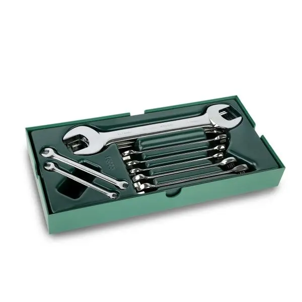 Bộ khay cờ lê miệng và cờ lê tự động 10 chi tiết hệ mét SATA 09904