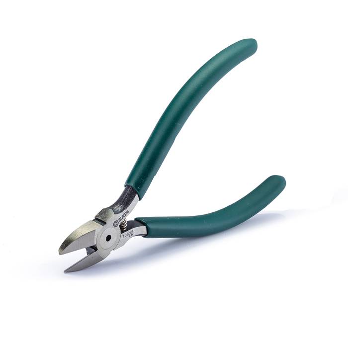 Kìm cắt điện tử mini (kích thước 4 inch / 100mm) có lò xo trợ lực SATA 70631