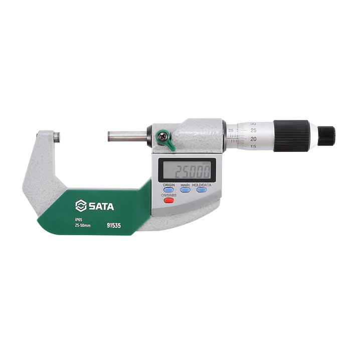 Thước kẹp panme đo ngoài điện tử (hiển thị kỹ thuật số) chuyên dụng SATA 91535