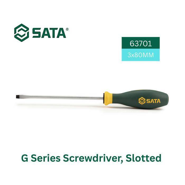 Tua vít dẹp dòng G kích thước 3.0 x 80 mm SATA 63701