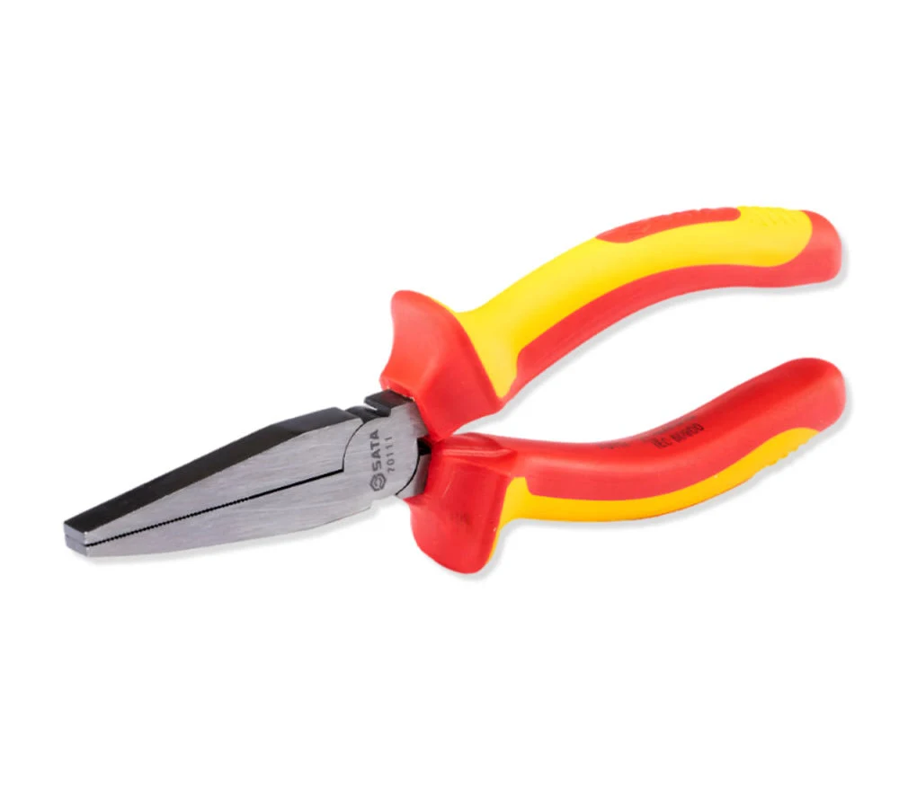 Kìm mũi thẳng dẹp cách điện 1000V (chiều dài 6 inch / 150mm) SATA 70111
