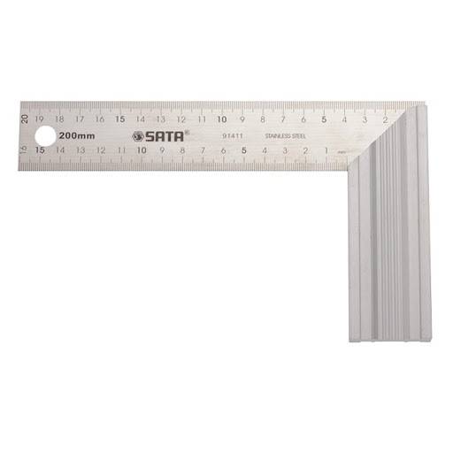Thước ê ke vuông (thước lá vuông góc) 20cm / 8 inch SATA 91411