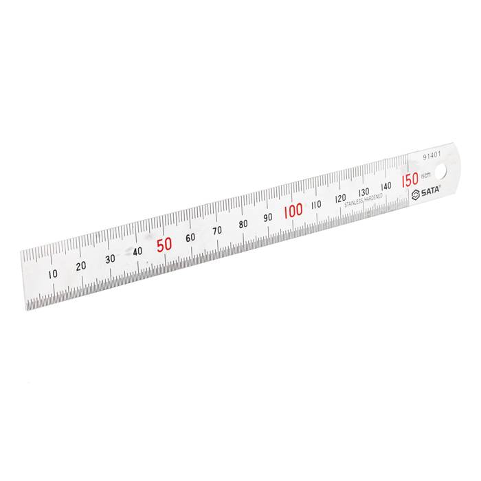 Thước lá inox thẳng (thép không gỉ) có chiều dài 150mm (6 inch) SATA 91401