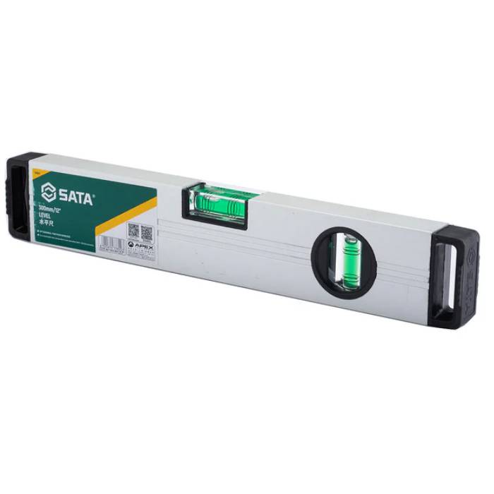Thước thủy nhôm (thước nivo) dài 300mm (12 inch) SATA 91601A