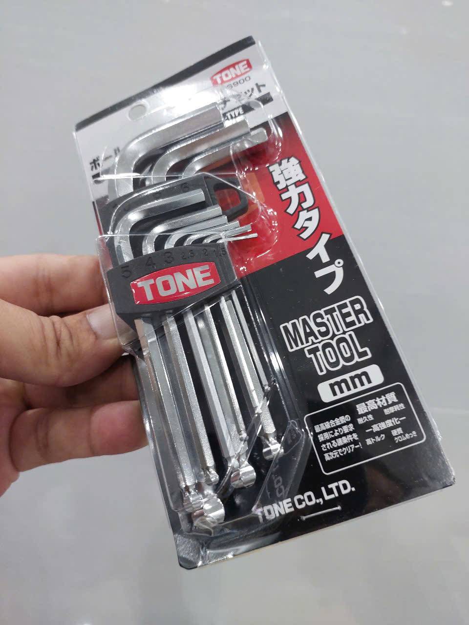 Bộ lục giác đầu bi chữ L gồm 9 chi tiết cao cấp TONE BS900