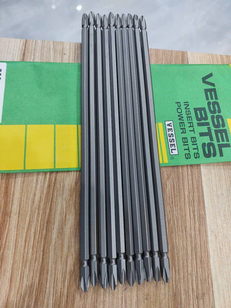 Bộ 10 mũi vít hai đầu (Driver Bit) chất lượng cao Vessel B36+2X200