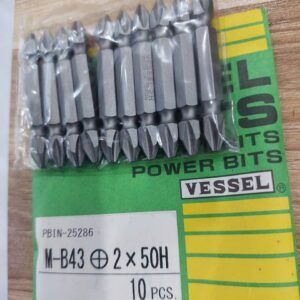 Bộ 10 mũi vít hai đầu có từ tính cao cấp VESSEL M-B43 +2x50H