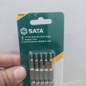 Bộ 5 mũi vặn vít đầu lục giác (Hex) kích thước 2.5mm SATA 59352