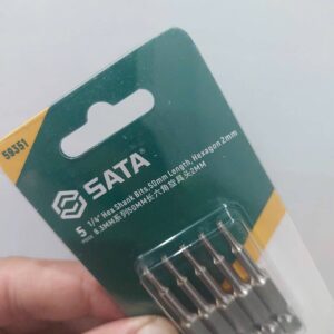 Bộ 5 mũi vặn vít đầu lục giác (Hex) kích thước 2.0mm x 50mm SATA 59351