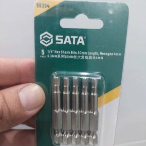 Bộ 5 mũi vít đầu lục giác kích thước 4mm SATA 59354