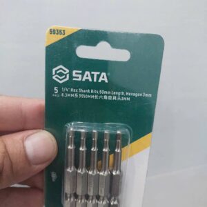 Bộ 5 mũi vít đầu lục giác 3mm x 50mm chính hãng SATA 59353