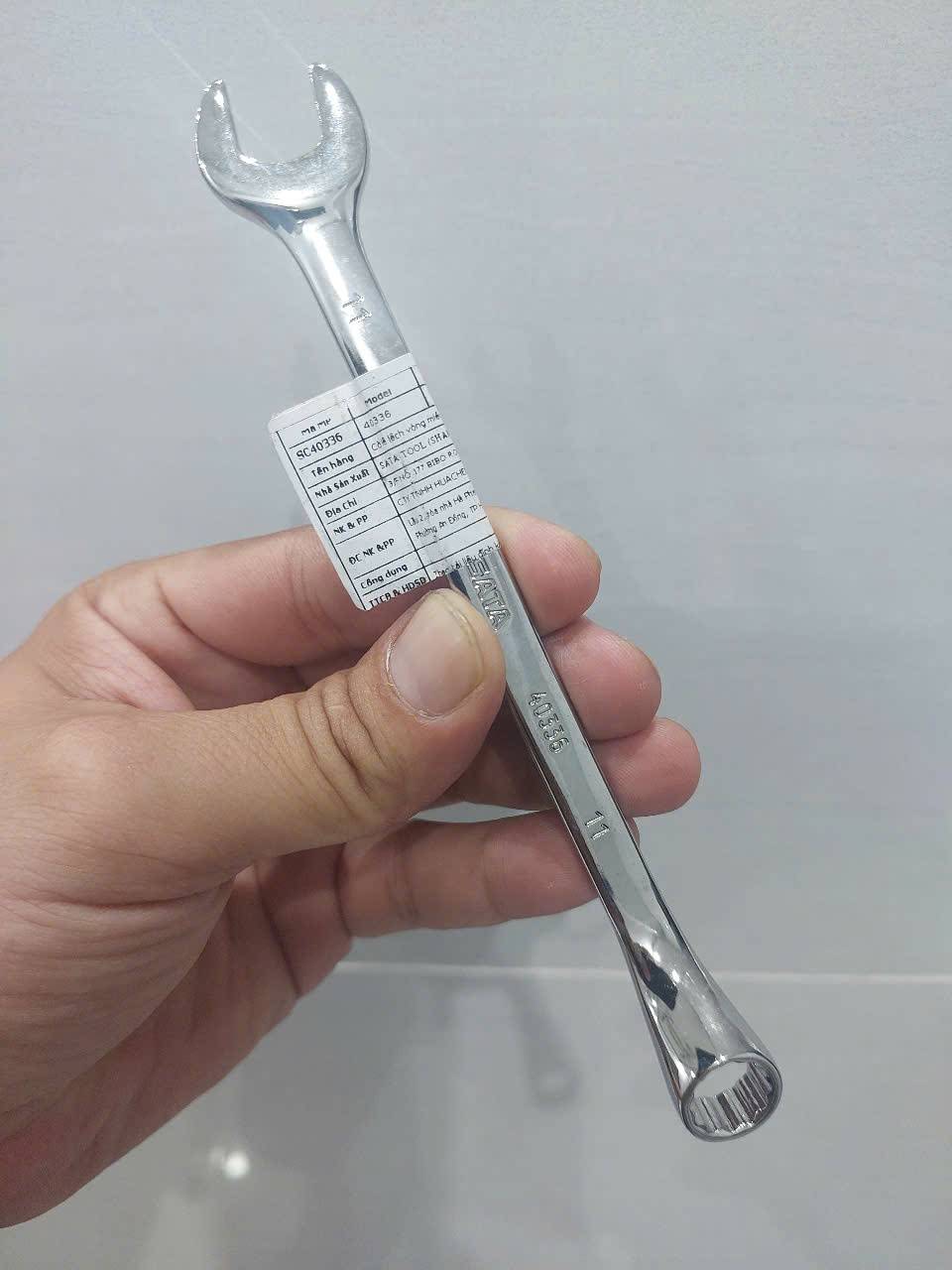 Cờ lê vòng miệng lệch tâm 55° kích thước 11mm cao cấp SATA 40336