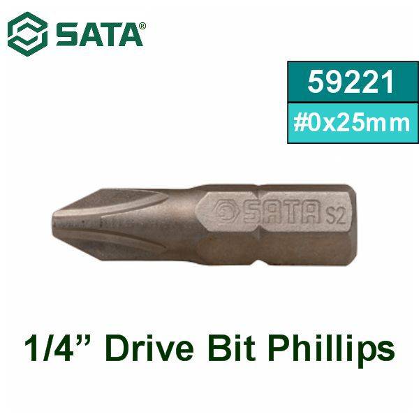 Bộ 5 mũi vít bake (Phillips) cỡ #0 x 25mm SATA 59221