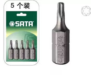 Bộ 5 đầu vít sao (Torx) T15 x 25mm với đuôi lục giác 1/4 inch SATA 59233