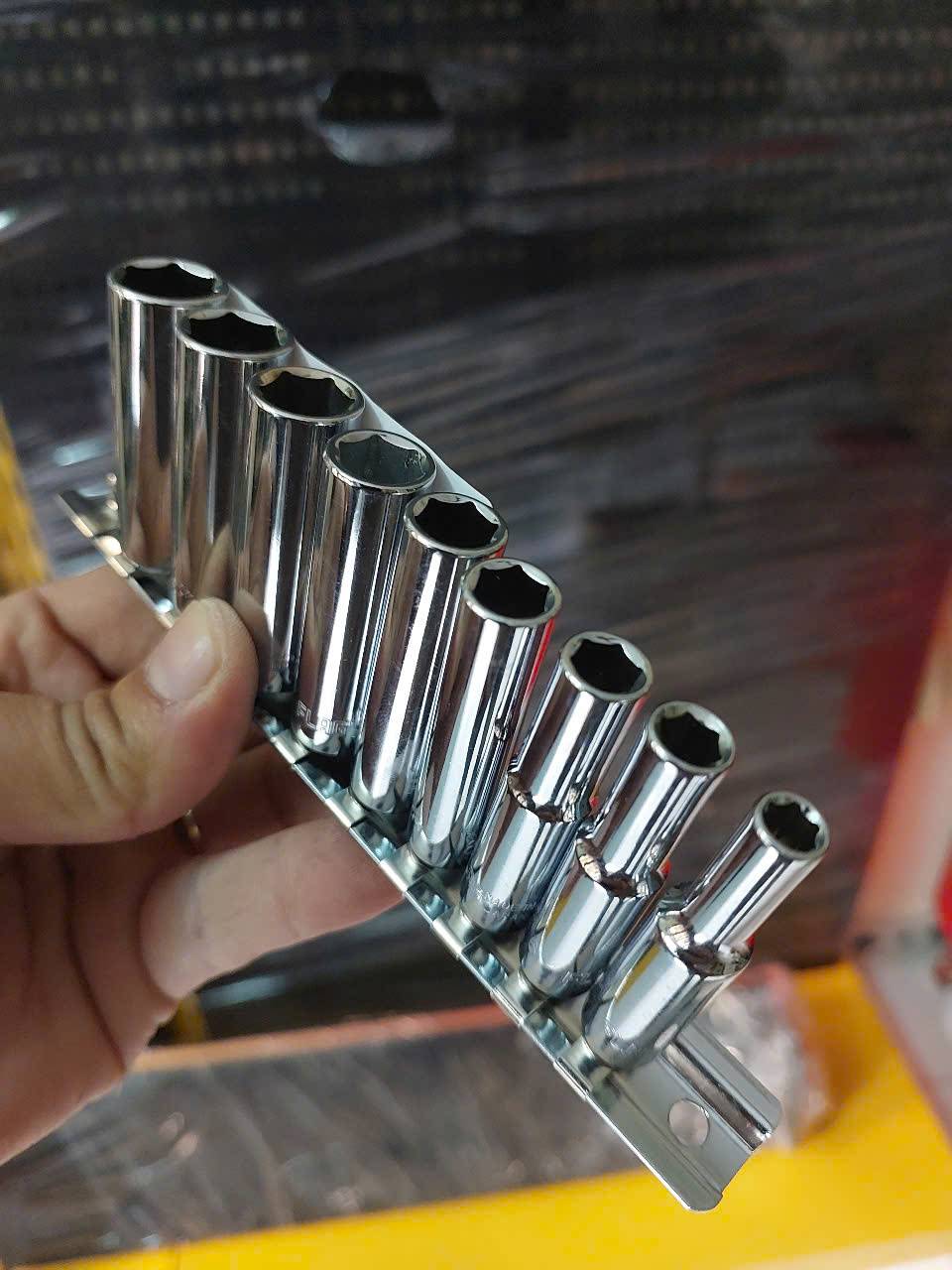 Bộ đầu tuýp (đầu khẩu) 1/4 inch loại dài gồm 9 chi tiết FLAG RSD2-9