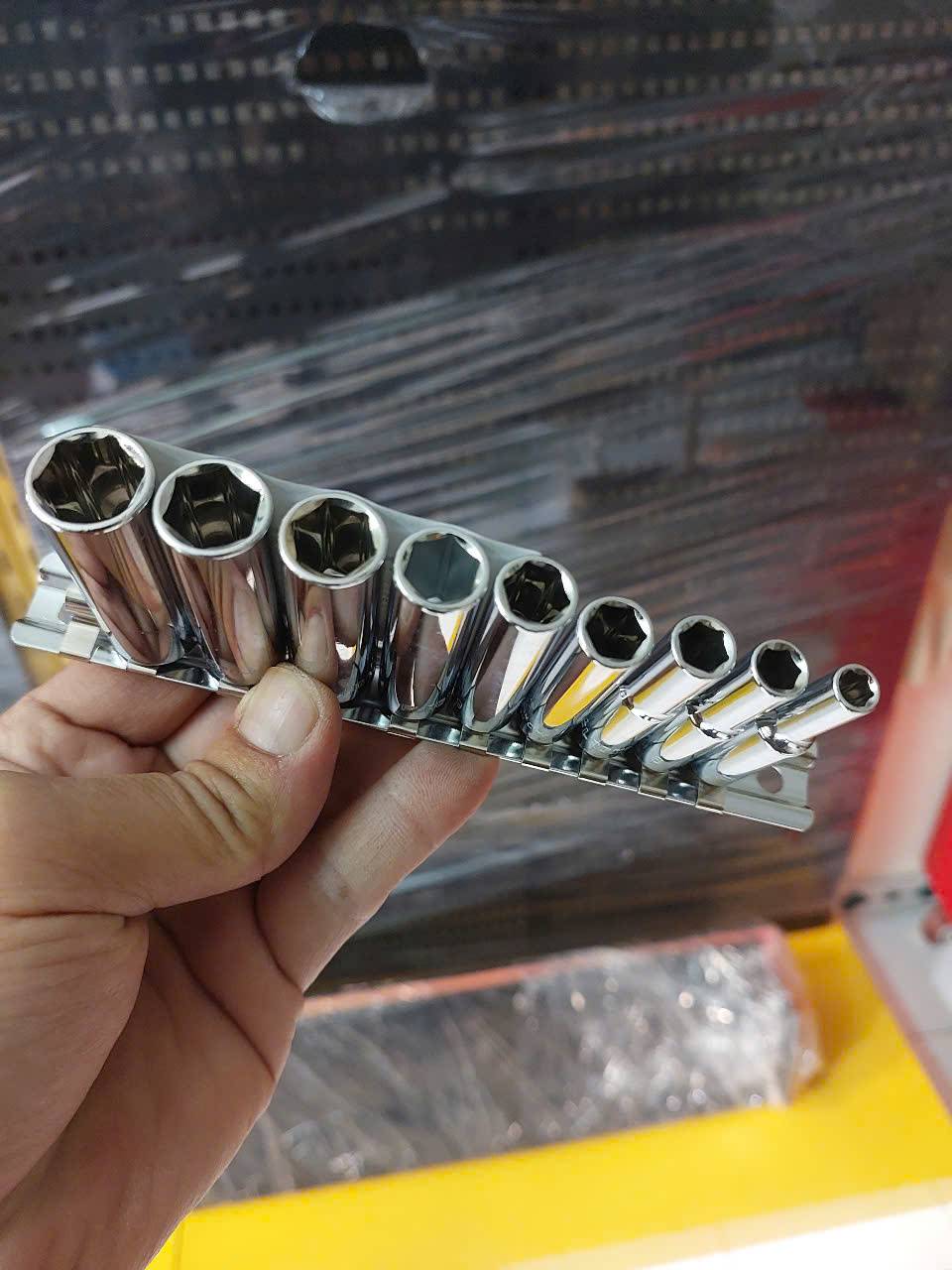 Bộ đầu tuýp (đầu khẩu) 1/4 inch loại dài gồm 9 chi tiết FLAG RSD2-9