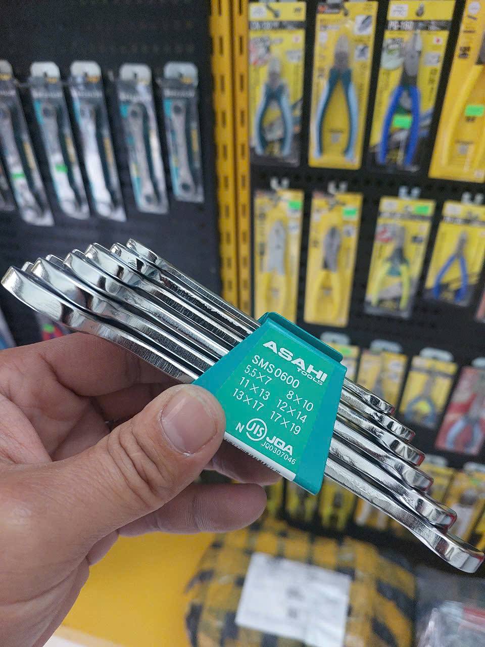 z7298283651992_67a444c84cb6b561a4eef66ab84cfc19 Bộ cờ lê 2 đầu miệng (6 chi tiết) cao cấp ASAHI SMS0600