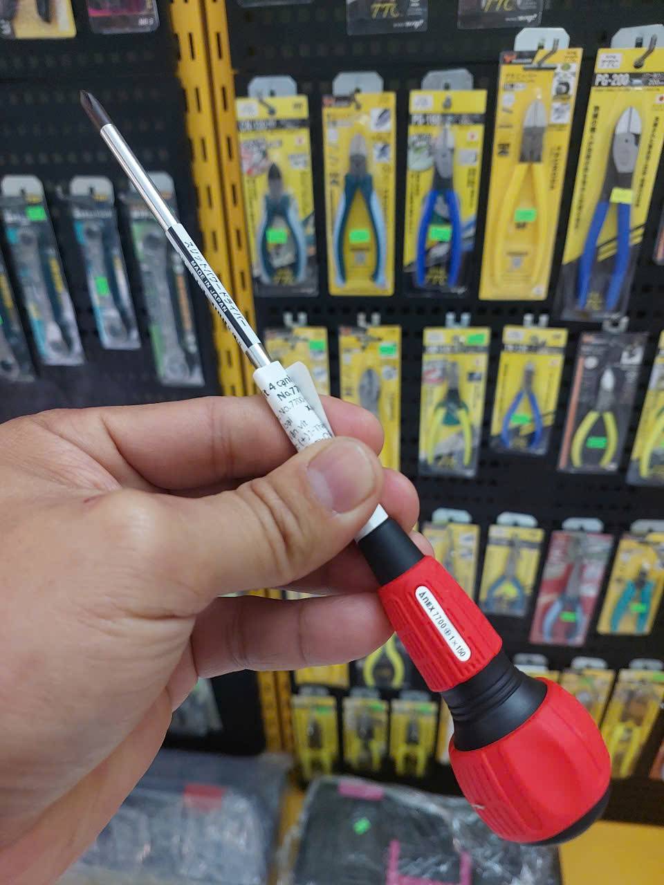 Tô vít 4 cạnh có từ tính Anex No.7700+1×150