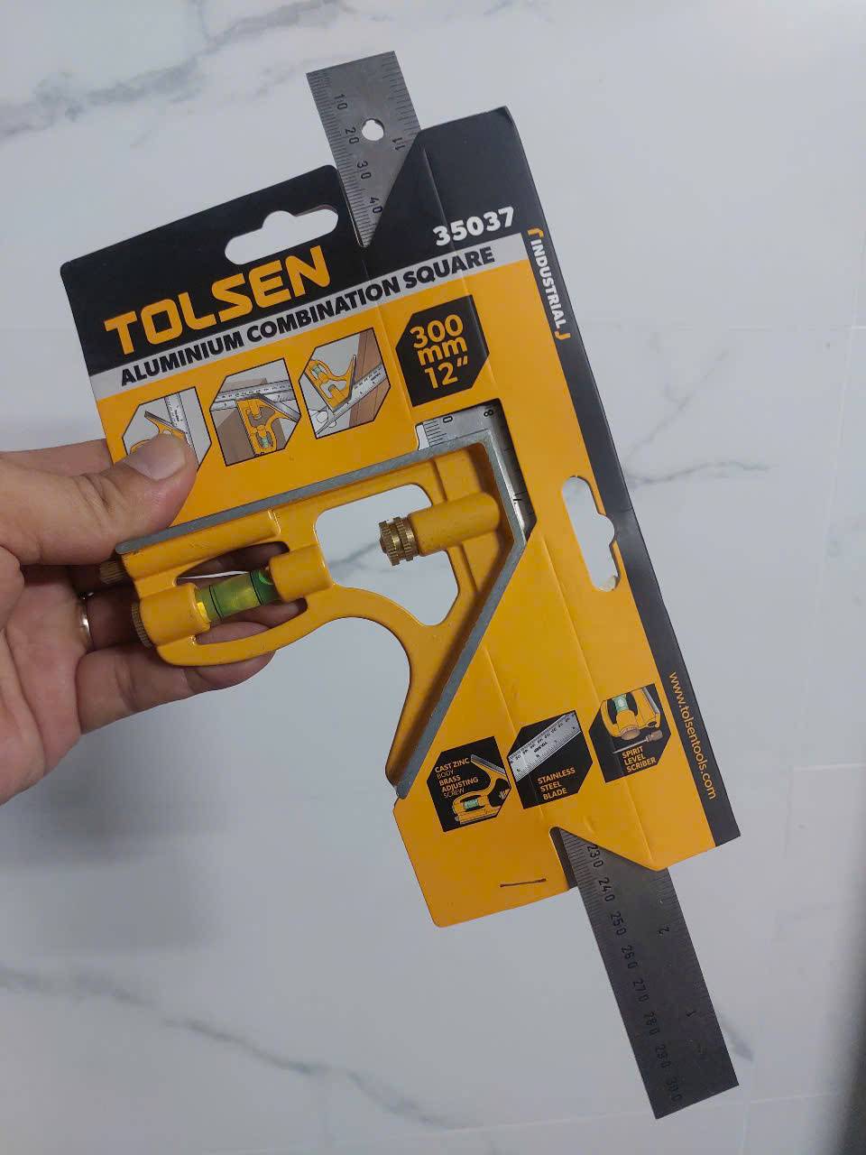 Thước góc thủy kết hợp công nghiệp Tolsen 35037