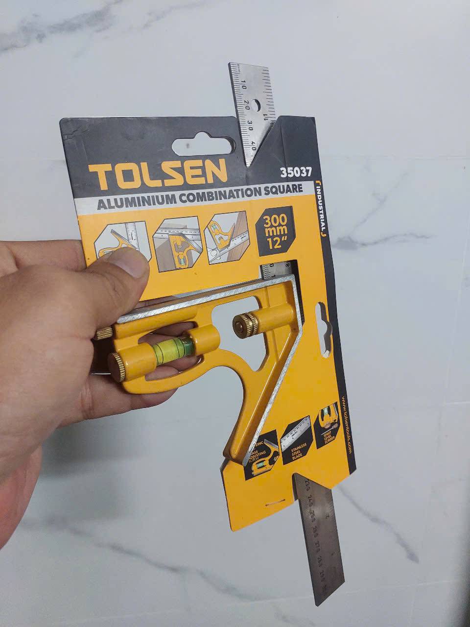 Thước góc thủy kết hợp công nghiệp Tolsen 35037
