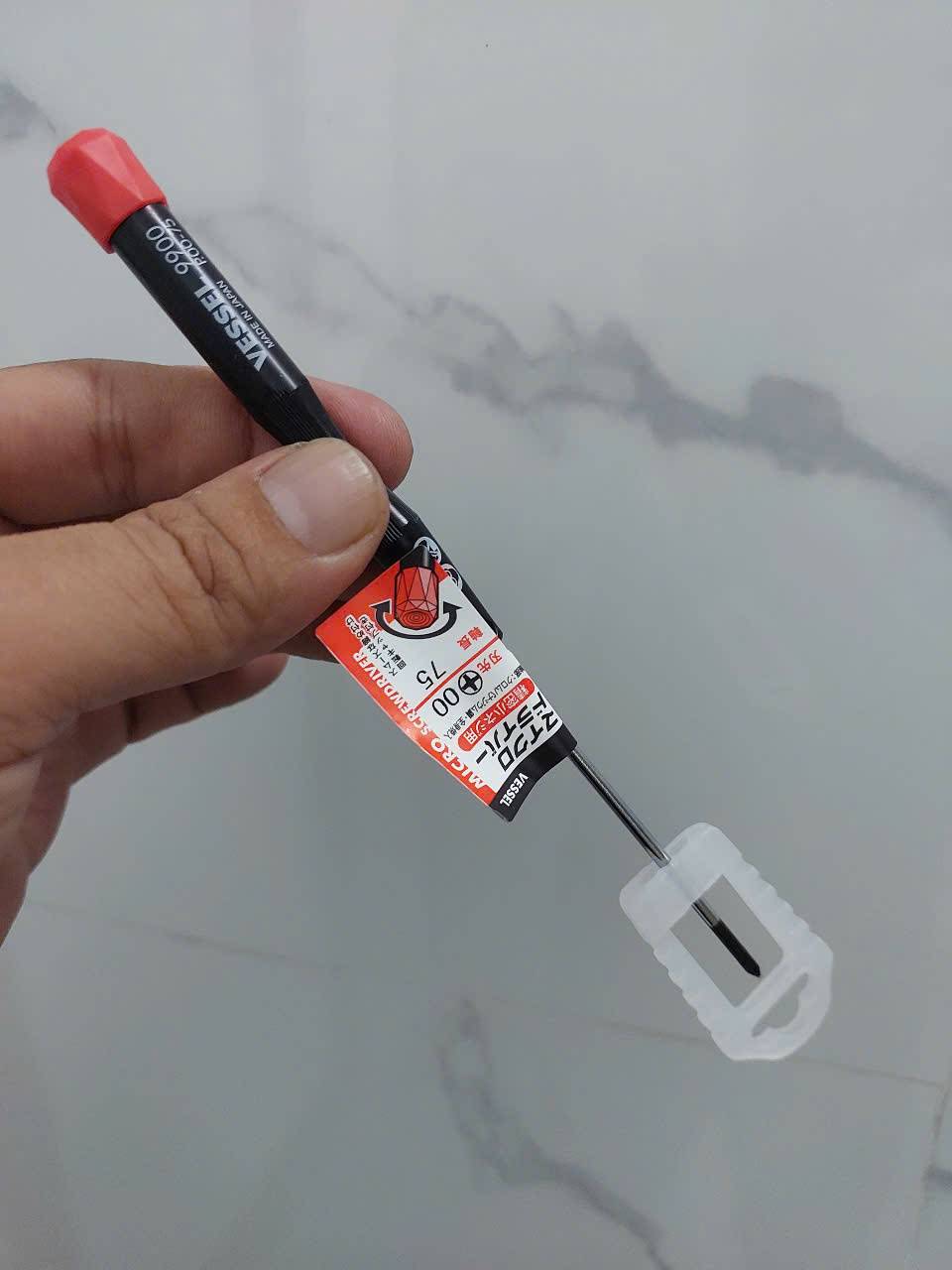 Tua vít điện tử siêu nhỏ (Micro Screwdriver) cao cấp Vessel No.9900+00×75(nắp đỏ nội địa Nhật)