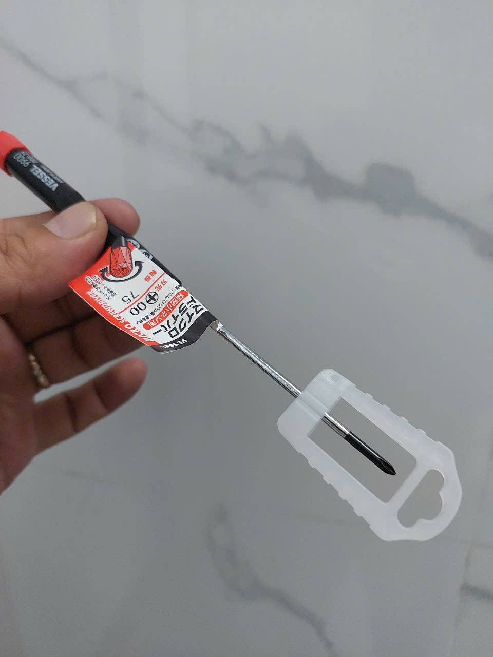 Tua vít điện tử siêu nhỏ (Micro Screwdriver) cao cấp Vessel No.9900+00×75(nắp đỏ nội địa Nhật)