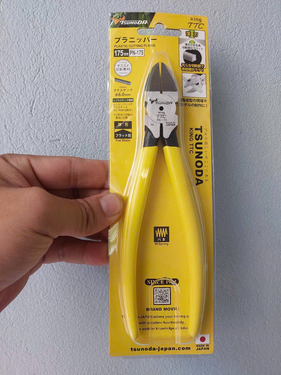 Kìm cắt nhựa lưỡi phẳng cao cấp Tsunoda PN-175